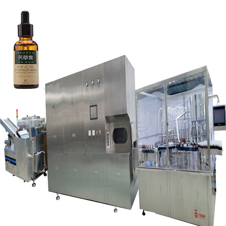 Автоматична машина за пълнене на етерично масло с течна линия за пълнене на бутилки с течно стъкло и за затваряне на машина за пълнене на спрей със спрей